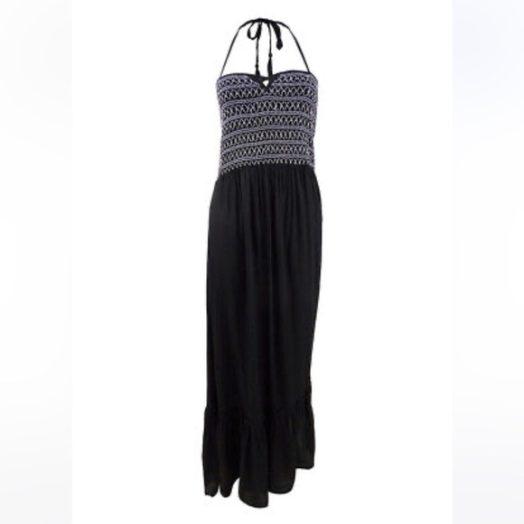 NWT Raviya Women's Plus Size Stitch Detail Maxi Dress Swim Cover-Up - Picture 3 of 4